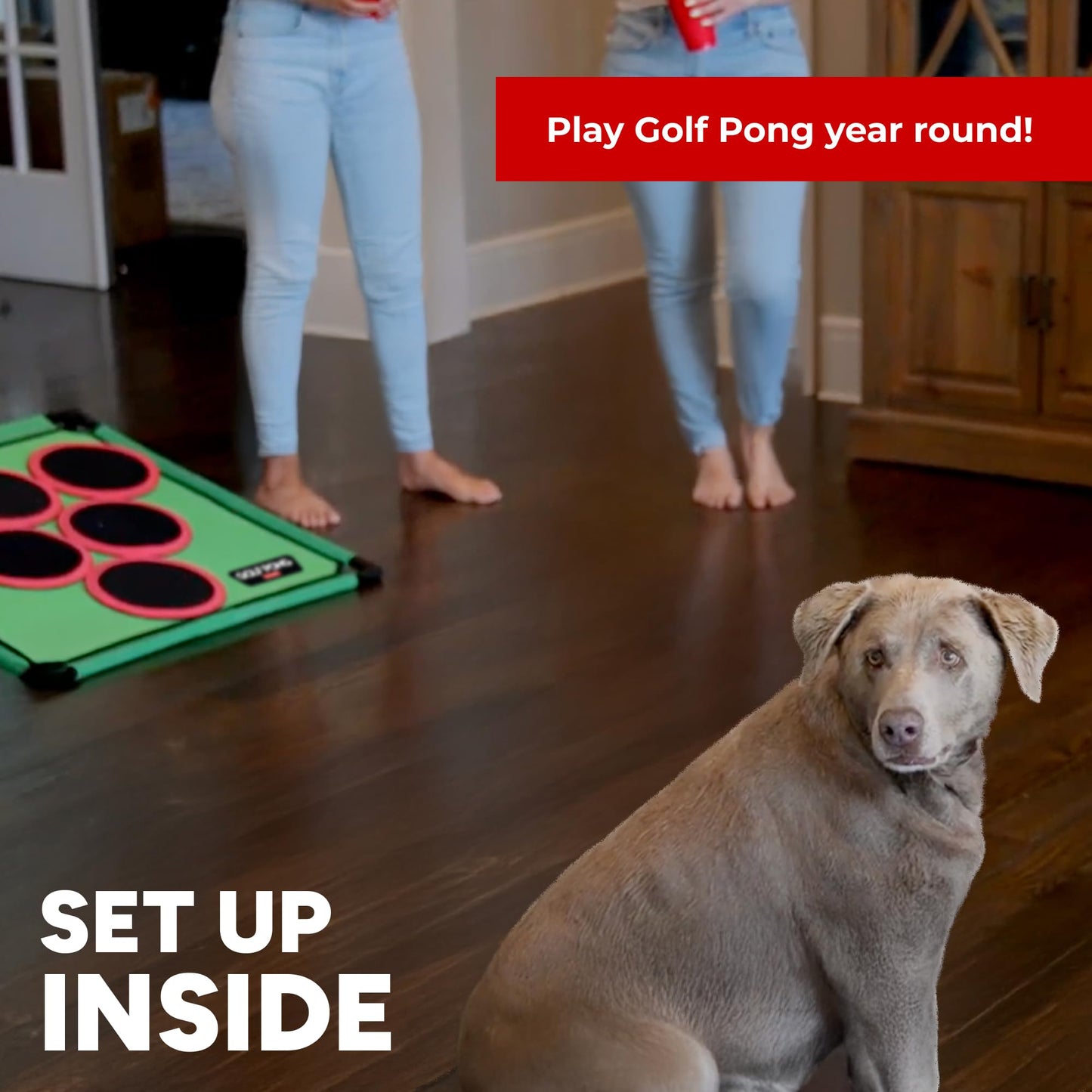 Golf Pong Game Set — Jumbo Backyard Golf Chipping Game for Indoor/Outdoor Fun
