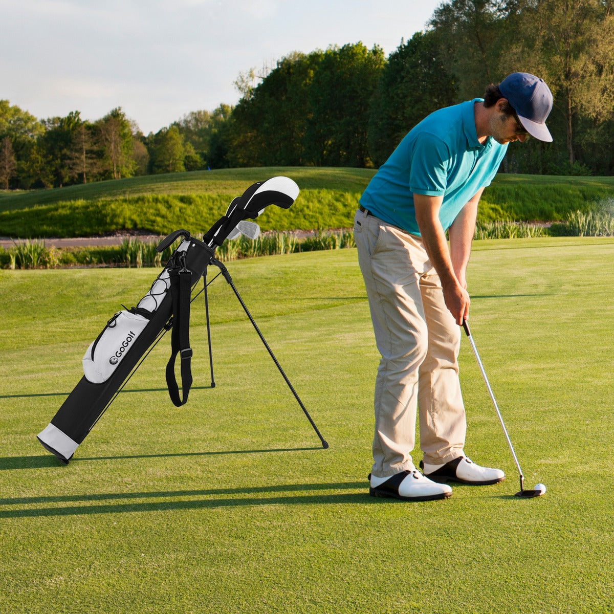 Lightweight Golf Bag for The Driving Range-Blue