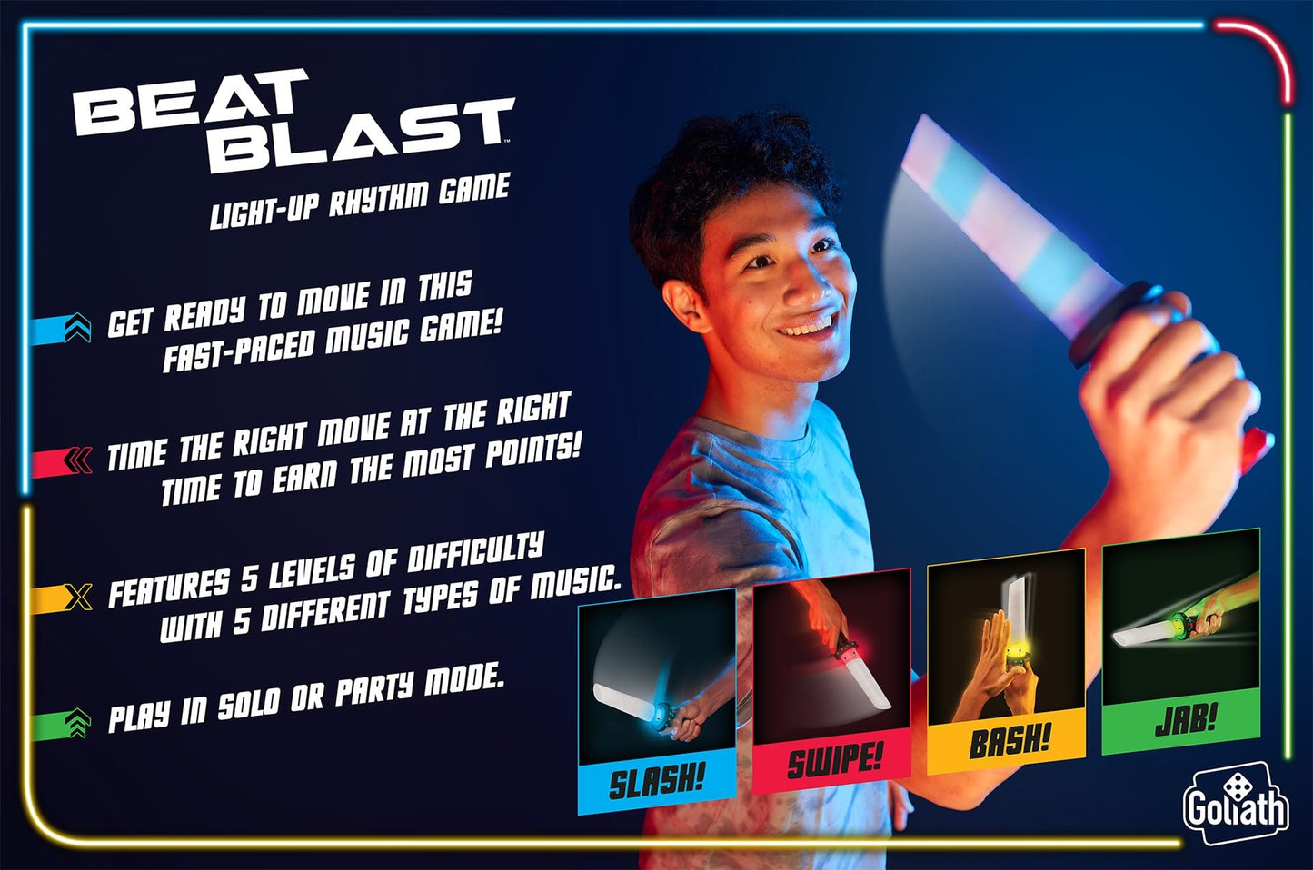 Goliath Beat Blast Game - Swing to the Beat with Lights and Sounds, 1 Player