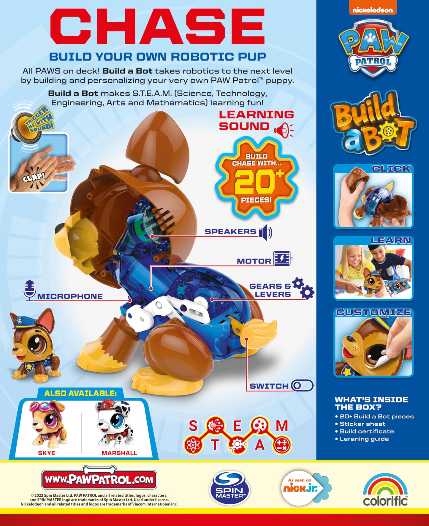Goliath Build a Bot Chase – Create Your Own Robotic Paw Patrol Hero (20+ Pieces) for Ages 3-10