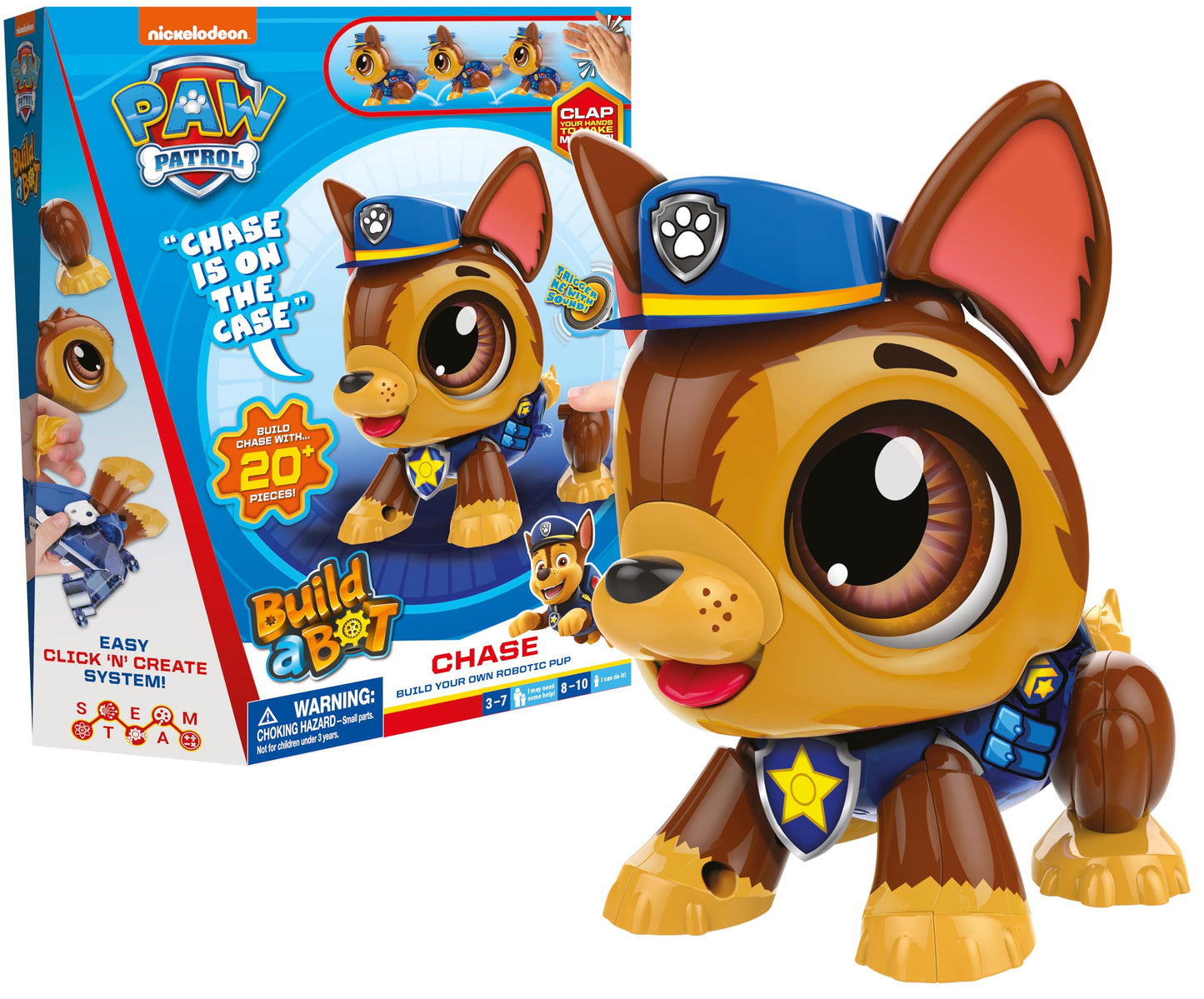 Goliath Build a Bot Chase – Create Your Own Robotic Paw Patrol Hero (20+ Pieces) for Ages 3-10