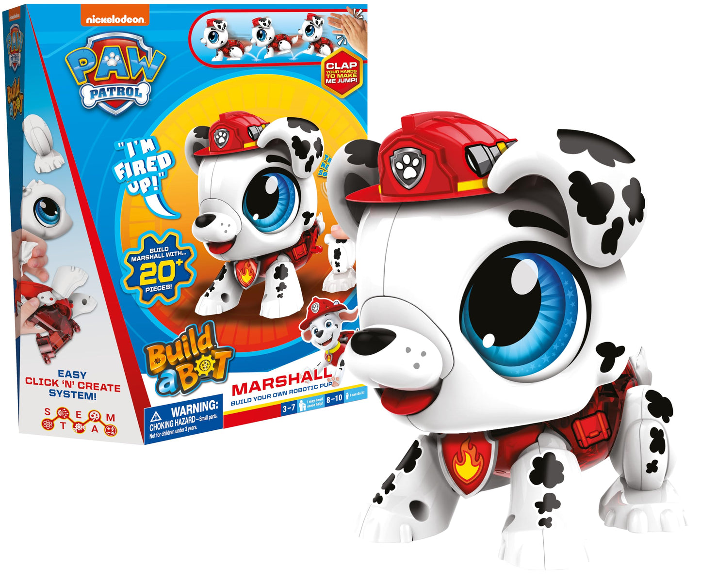 Goliath Build a Bot Marshall – Robotic Paw Patrol Hero Kit (20+ Pieces)