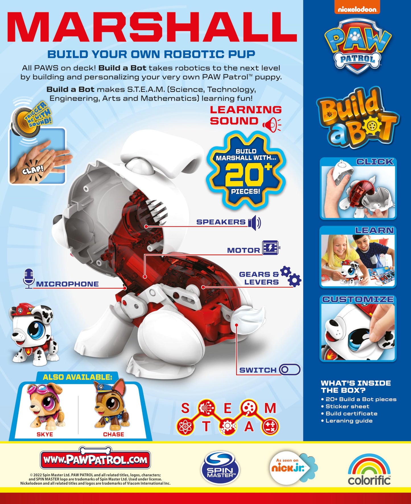 Goliath Build a Bot Marshall – Robotic Paw Patrol Hero Kit (20+ Pieces)