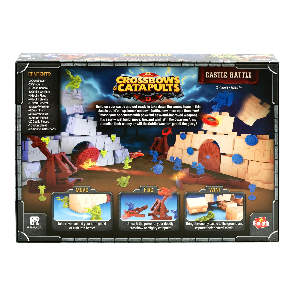 Goliath Crossbows & Catapults Castle Battle – Strategy Game for 2 Players, Ages 7+