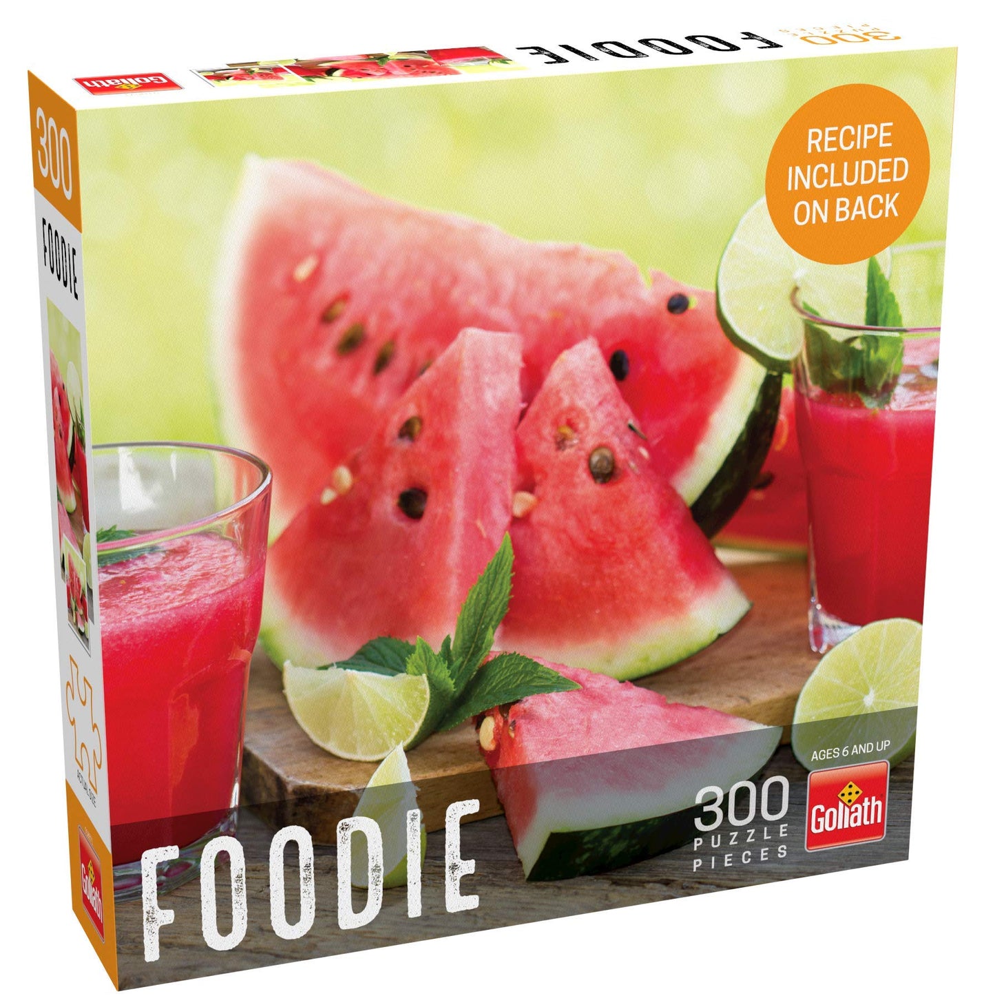 Goliath Foodie Puzzles: Watermelon Smoothie – 300-Piece Puzzle, Finished Size 19.5 in x 14.25 in