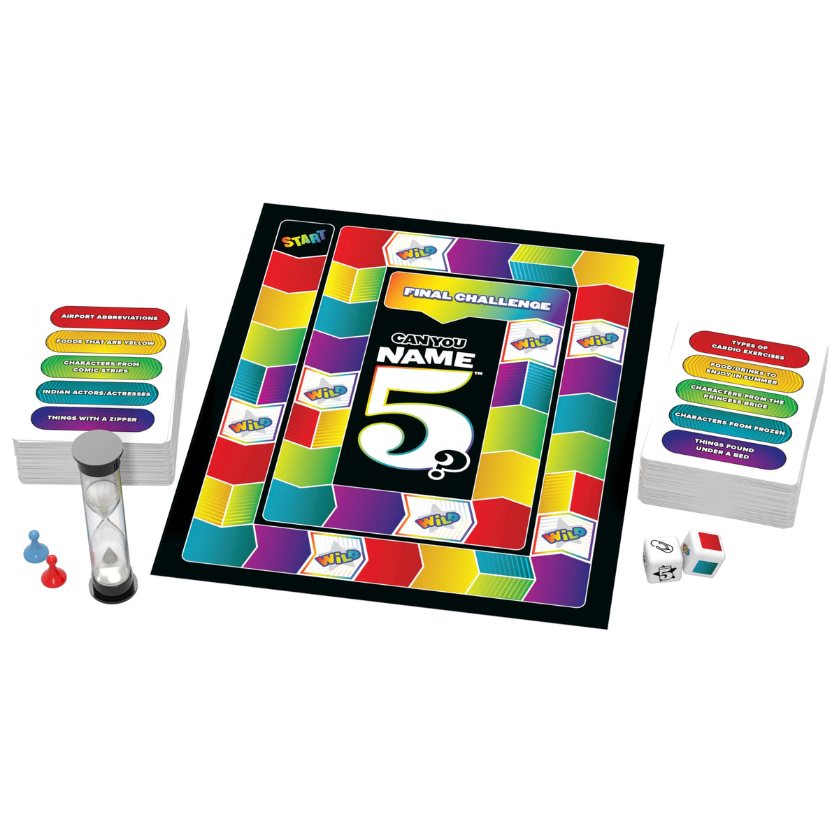 Goliath Name 5 Board Game – Name 5 Things Before Time Runs Out | Party & Family Game for 2+ Players, Ages 12+