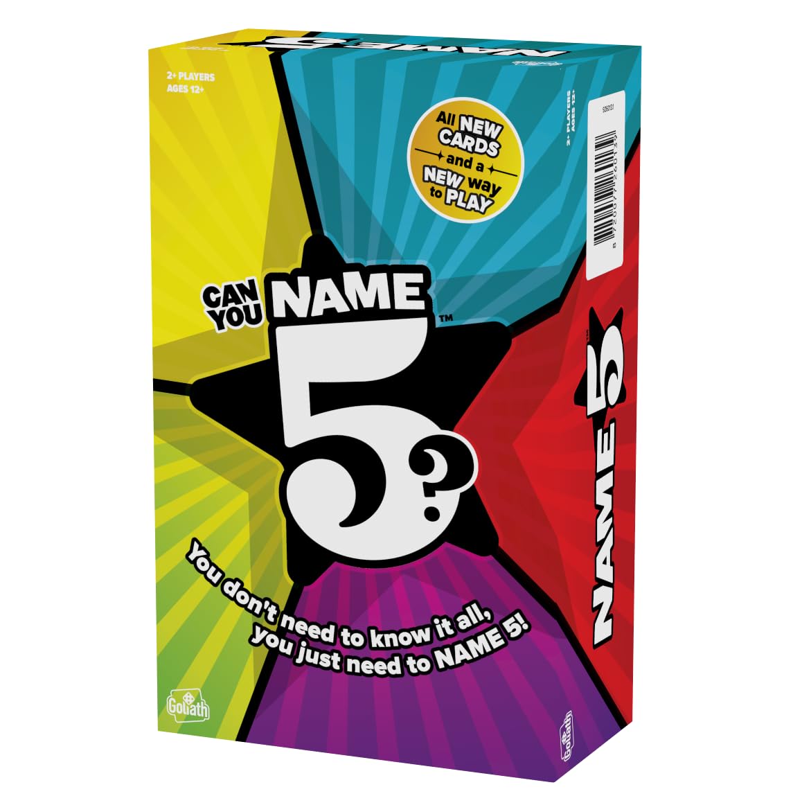 Goliath Name 5 Board Game – Name 5 Things Before Time Runs Out | Party & Family Game for 2+ Players, Ages 12+