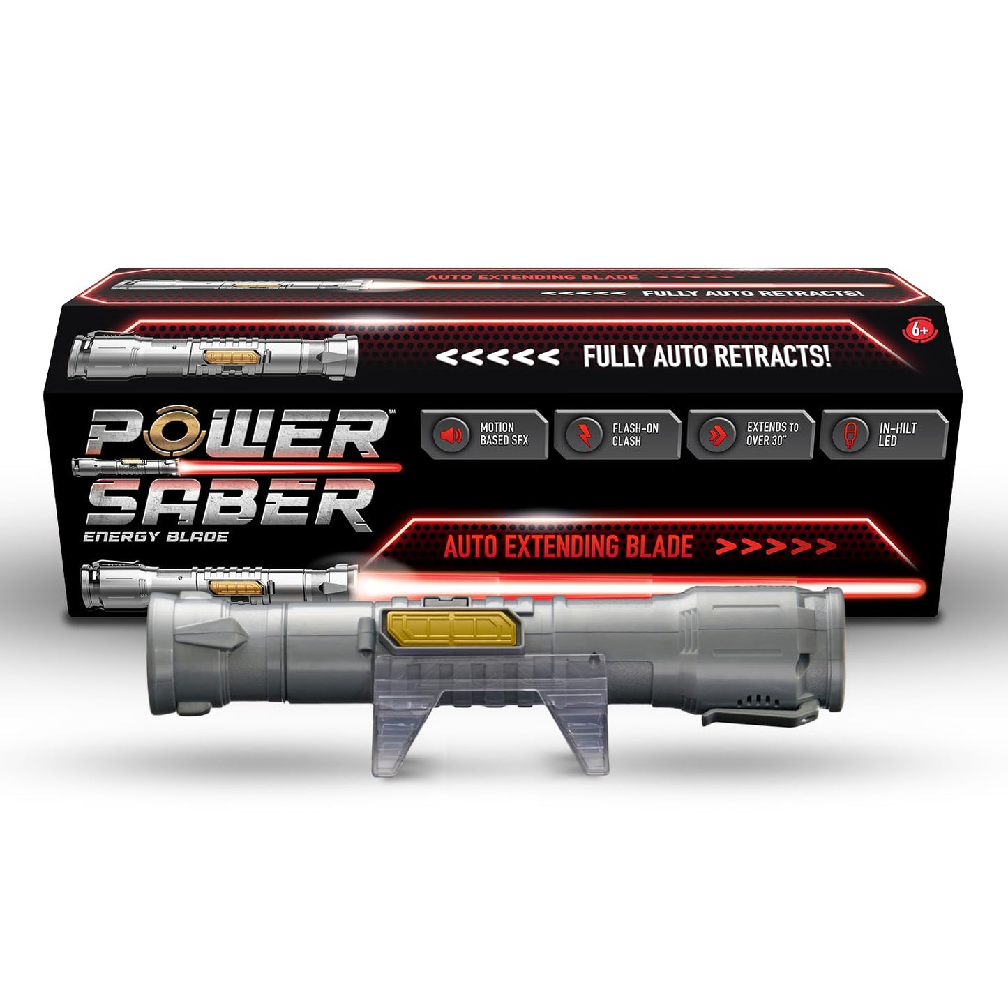 Power Saber Energy Blade Red by Goliath – Auto Extending Saber with Motion SFX