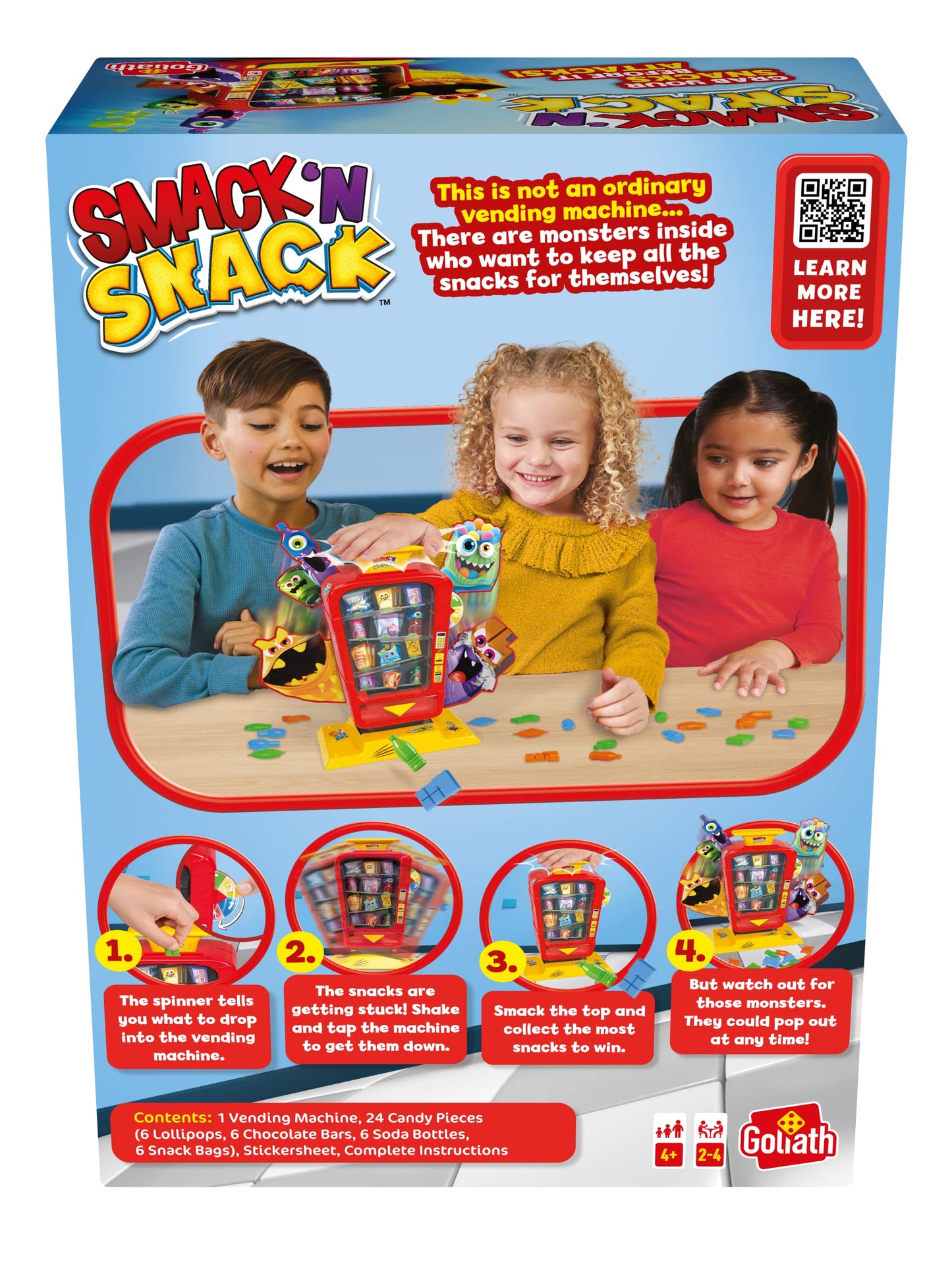 Goliath Smack 'N Snack Game – Collect Snacks from Vending Machine Before Monsters Attack | Ages 4+ | 2-4 Players
