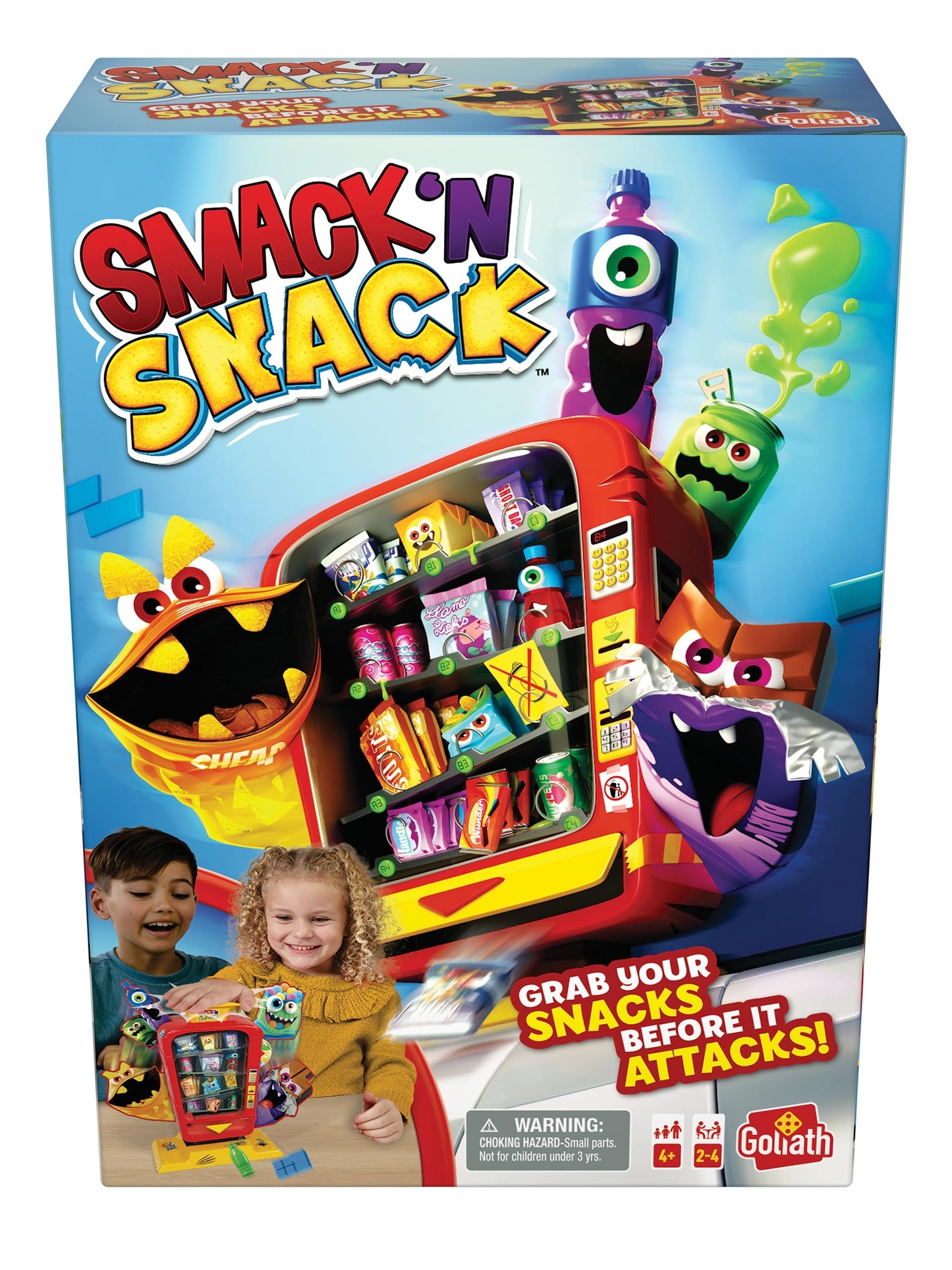 Goliath Smack 'N Snack Game – Collect Snacks from Vending Machine Before Monsters Attack | Ages 4+ | 2-4 Players