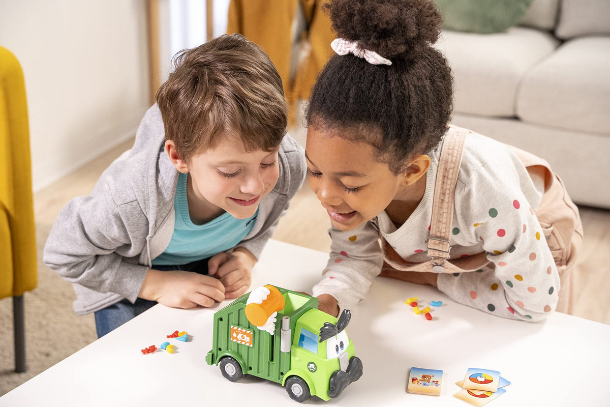 Goliath Trash Stash Game - Kid-Powered Garbage Truck Action, 2-4 Players, Ages 4+
