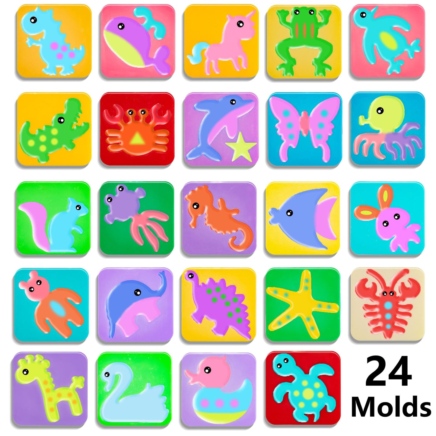 Golinkid Magic Water Elf Toy Kit – 20 Bottles, 24 Molds, Glow in the Dark Aqua Fairy Craft