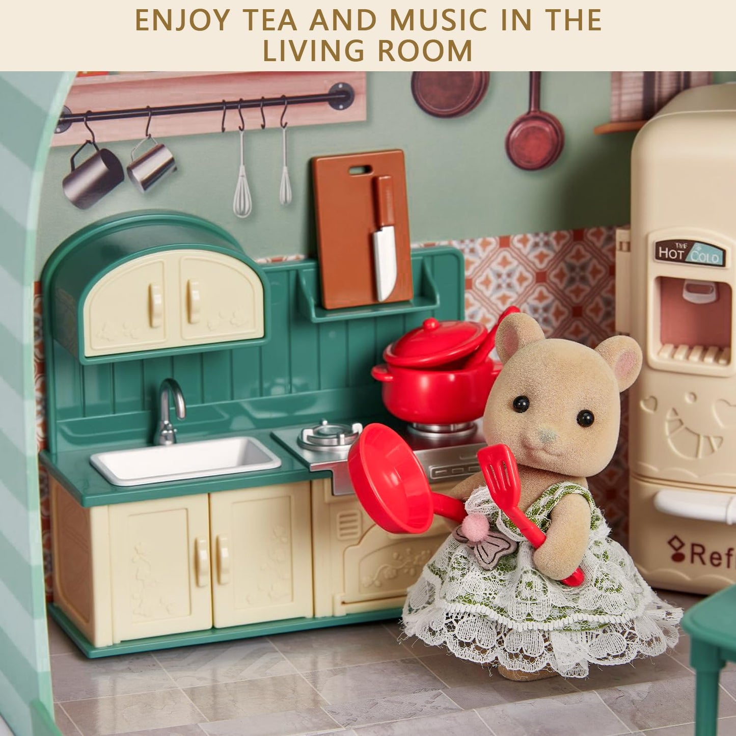 Golray Dollhouse Kitchen Suitcase Set: Portable Pretend Play for Kids