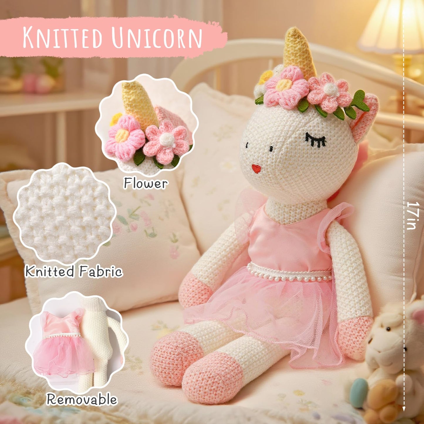 Golray Flower Girl Gift Set – Unicorn 16in, Cup, Sunglasses & Jewelry Gift Box