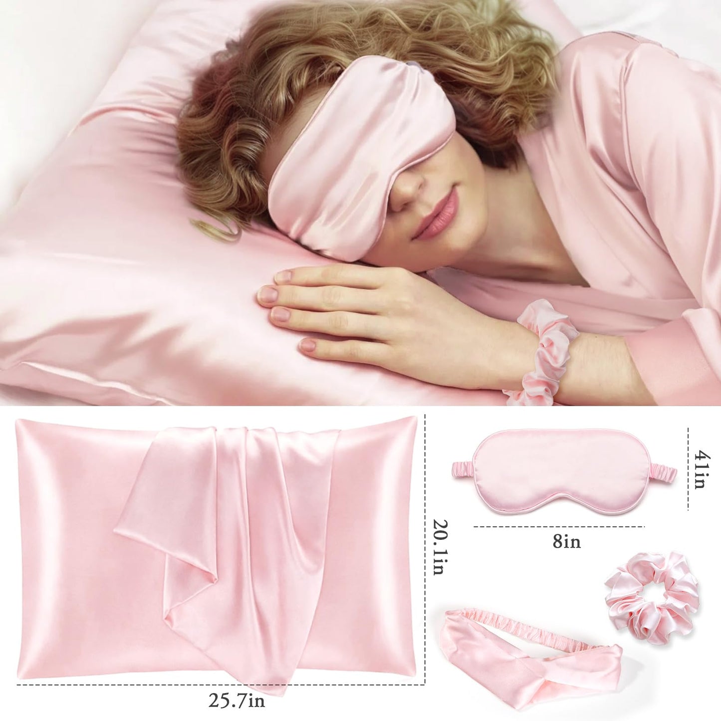 Golray 13-Piece Gift Set for Teens and Women – Satin Pillowcase, Spa Robe, Journal & Mug