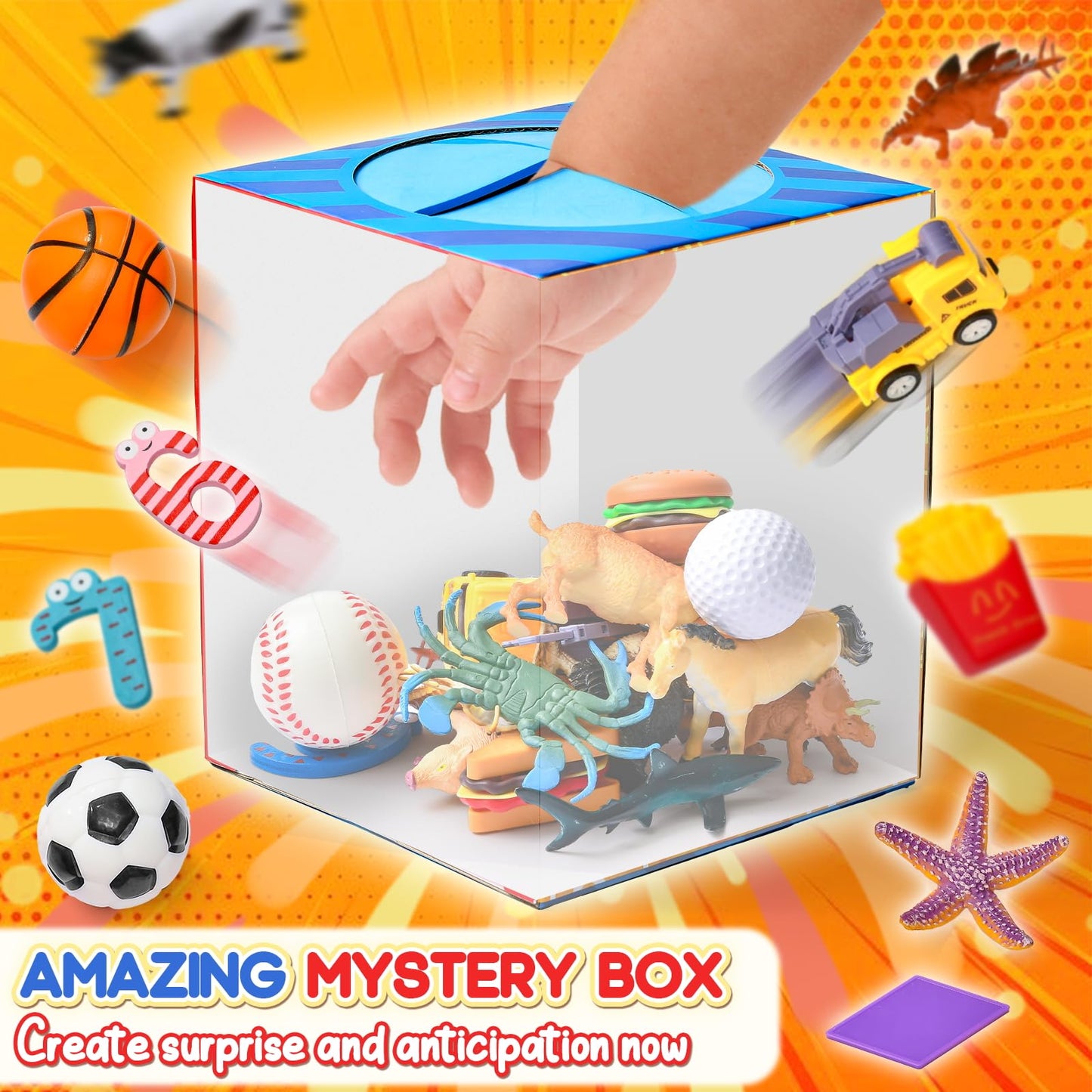 Golray Sorting Toys for Toddlers with Mystery Box – 8 Themes, 52 Pieces for Preschool Learning