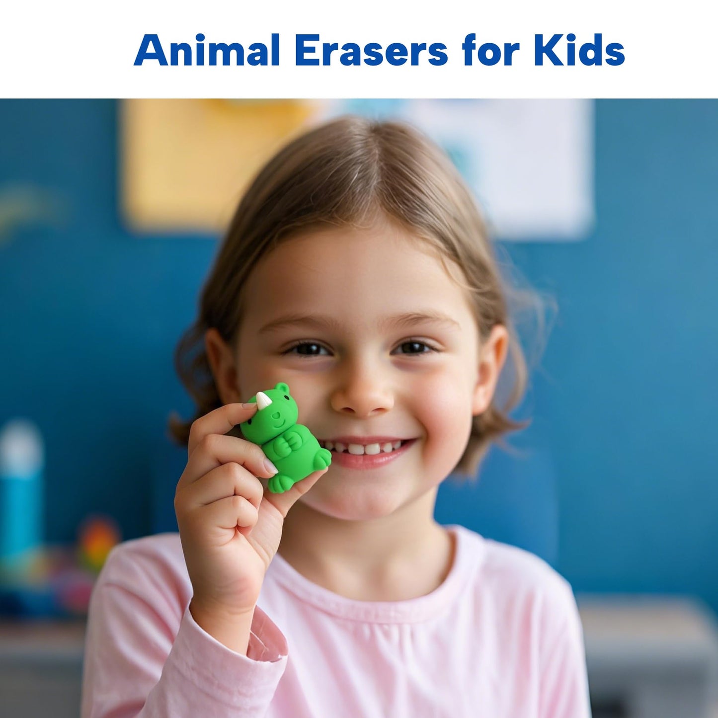 GOMIMEOR 35Pcs Animal Erasers for Kids – Puzzle Erasers for Classrooms