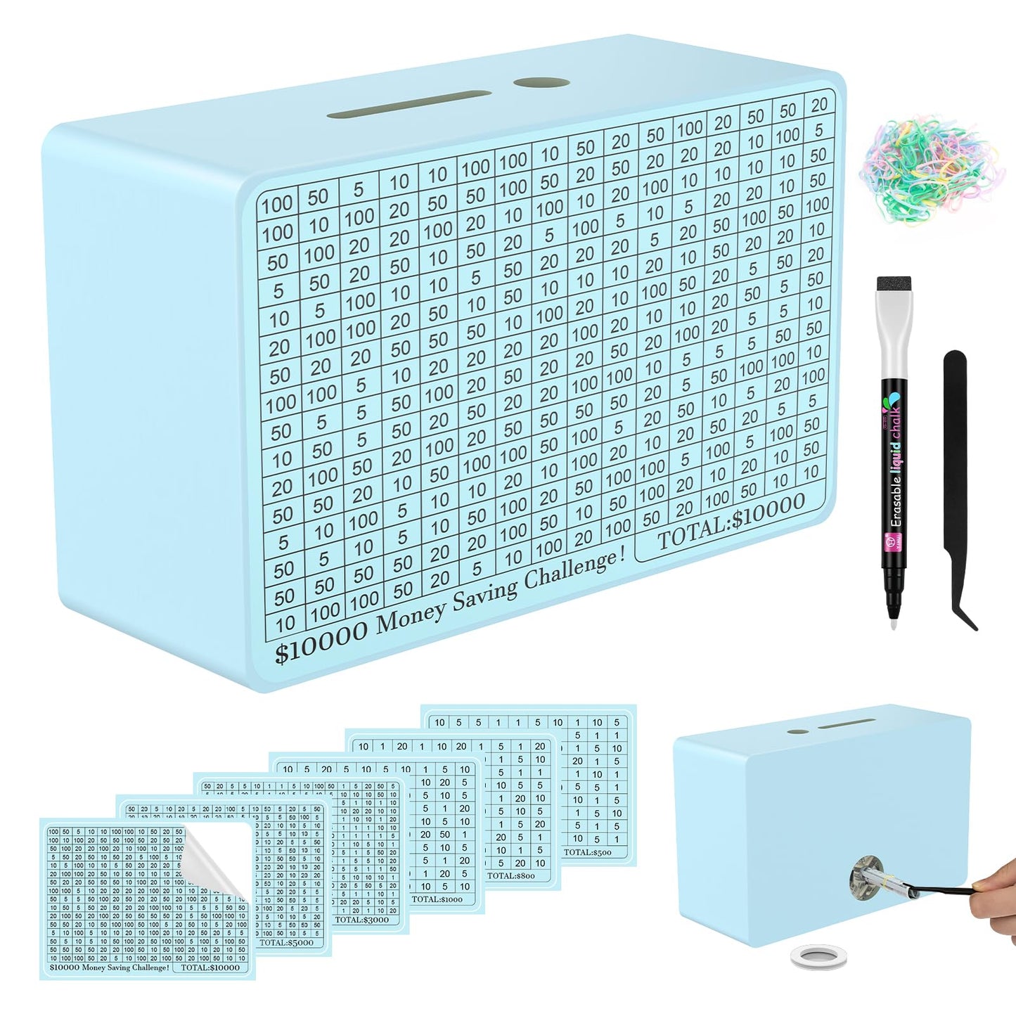 Gomyrod Wooden Money Saving Box with Counter – Multi-Goal Savings Kit
