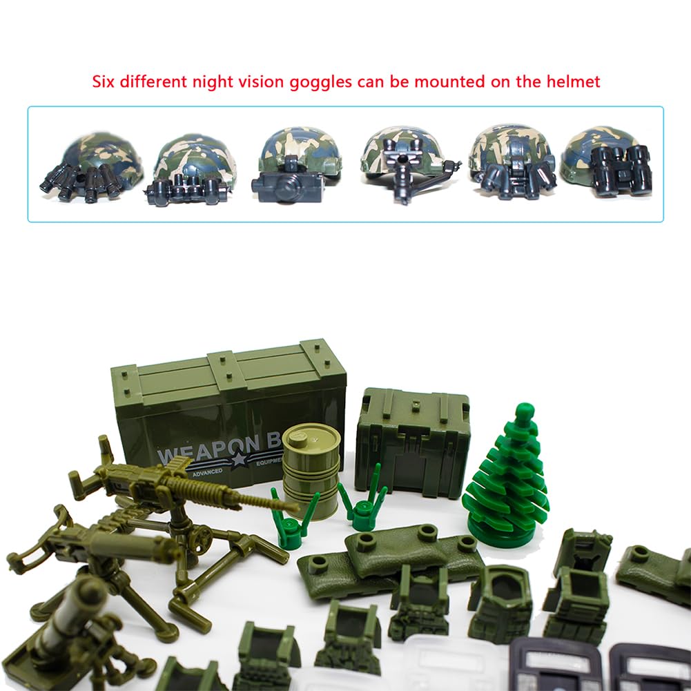 Gonsausola 200+ Pcs Military Weapon Pack Accessories Kit for Building Block Toys – Swat Team Gear