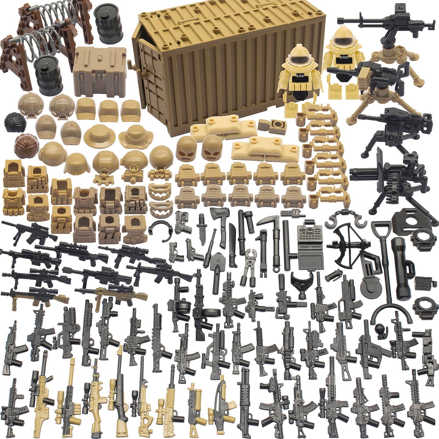 Gonsausola Special Military Weapon Sets & Accessories for Major Mini Figures