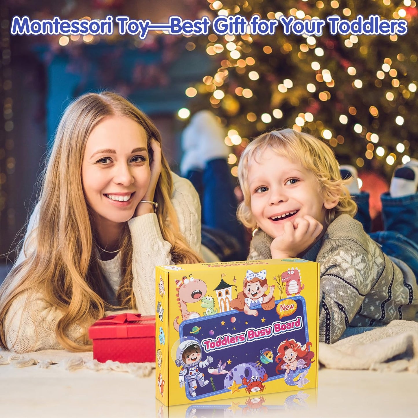 Goobaetoy Montessori Busy Board for Boys | Educational Sensory Travel Toy for Ages 3-6
