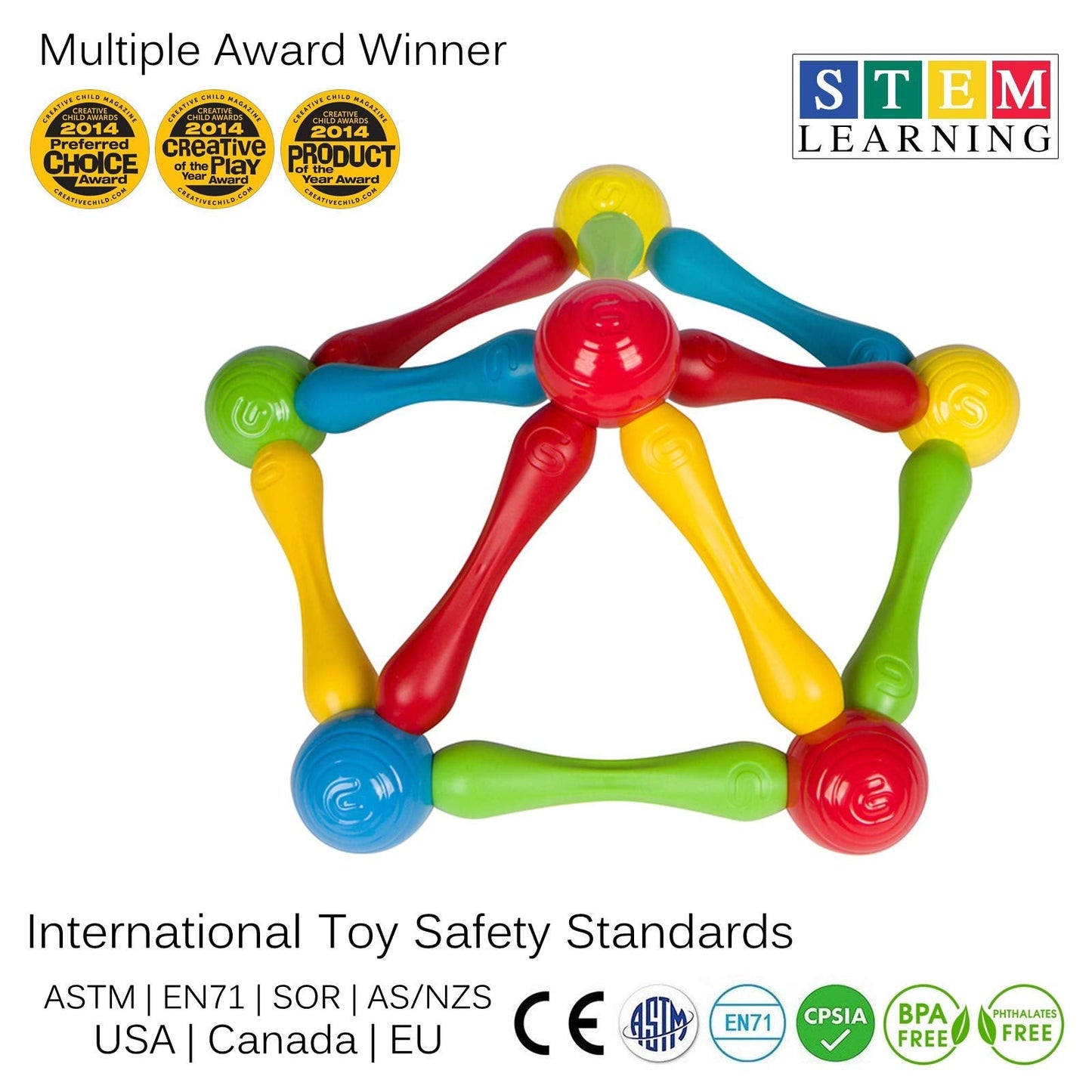 Goobi 20-Piece Magnetic Construction Set for Toddlers | STEM Learning Blocks