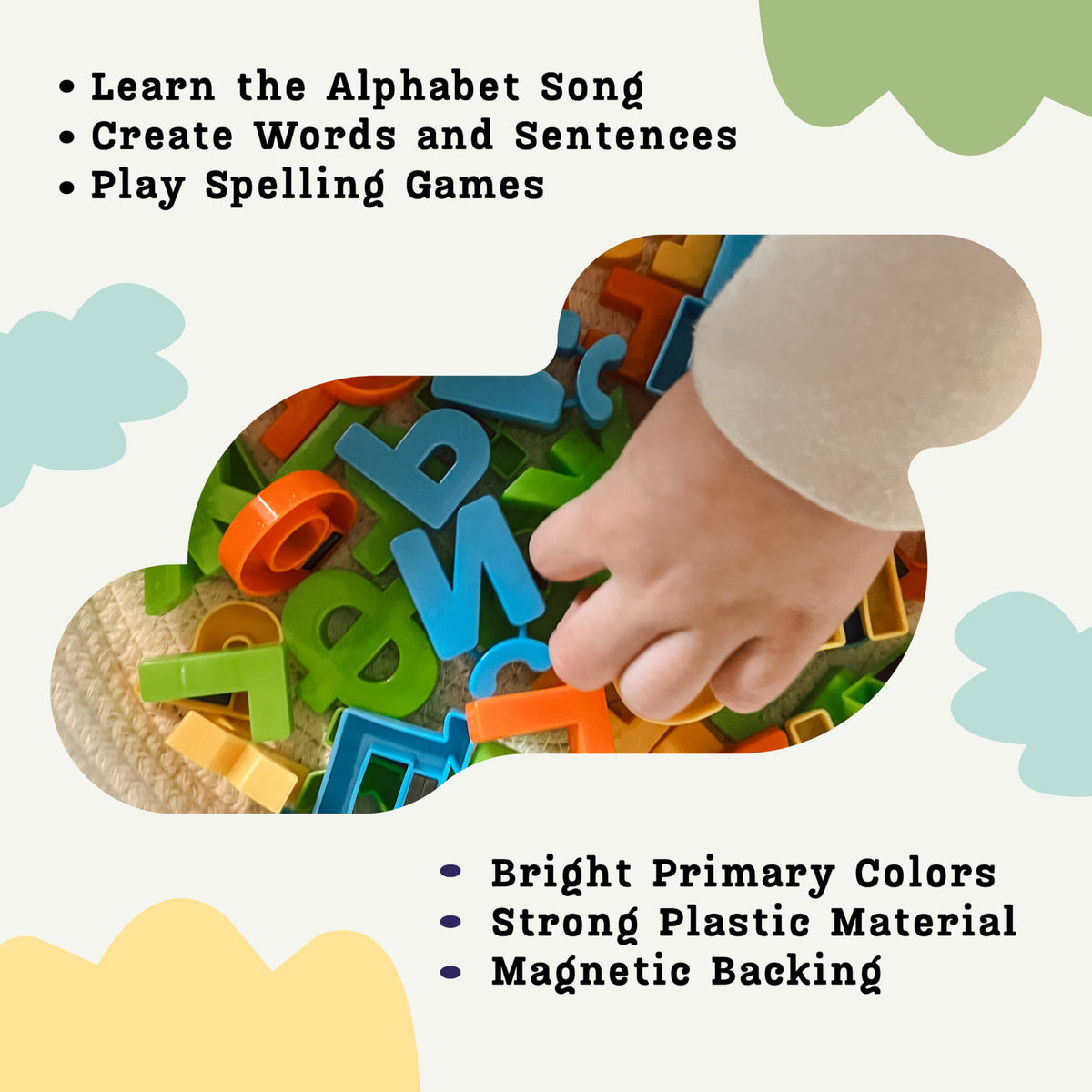 Good Ground Russian Magnetic Alphabet Letters – 66 Letters for Fridge & Board