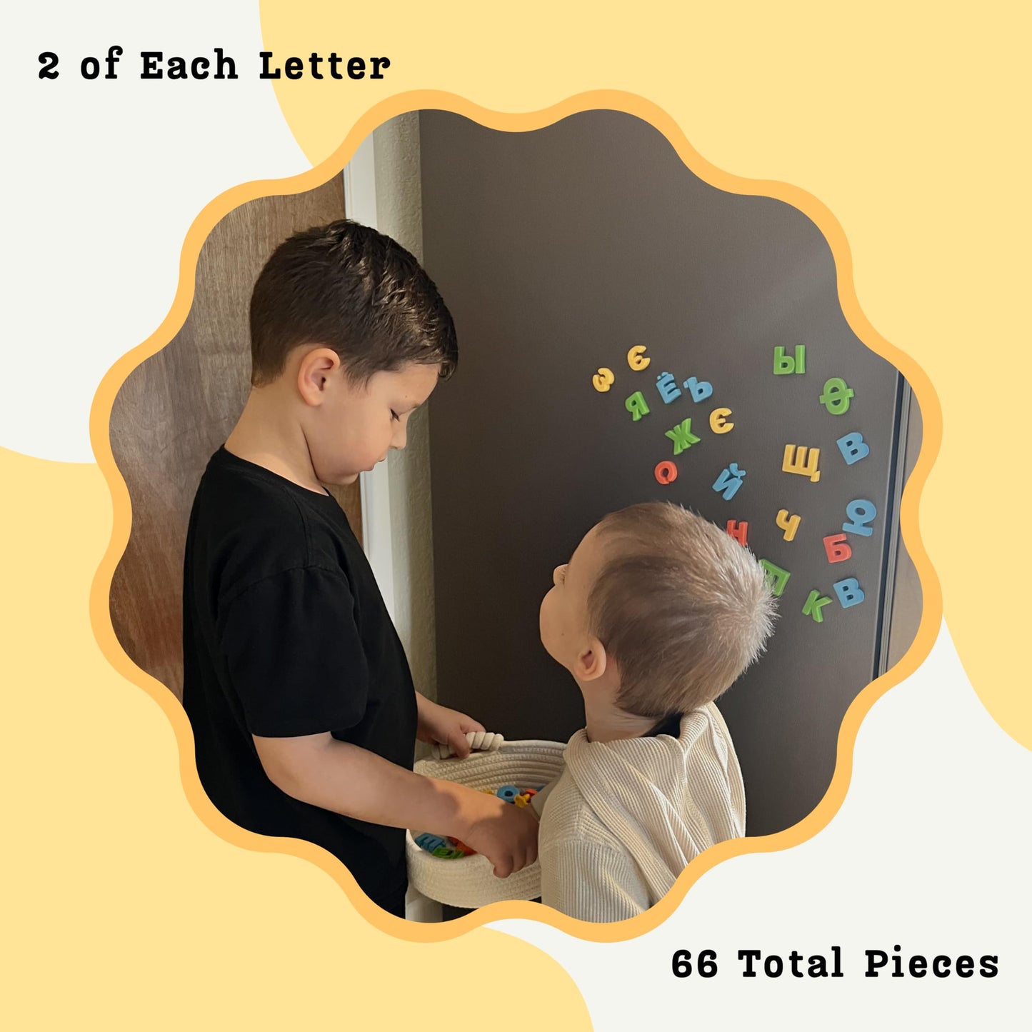 Good Ground Russian Magnetic Alphabet Letters – 66 Letters for Fridge & Board