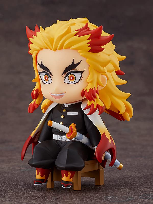 Good Smile Demon Slayer Kyojuro Rengoku Nendoroid Swacchao! Chair Display Figure – Desk-Friendly Collectible