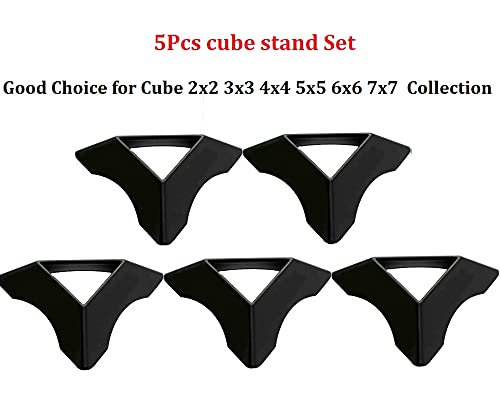 GoodCube Stand Plastic Speed Cube Holder – Black Base (5pcs)