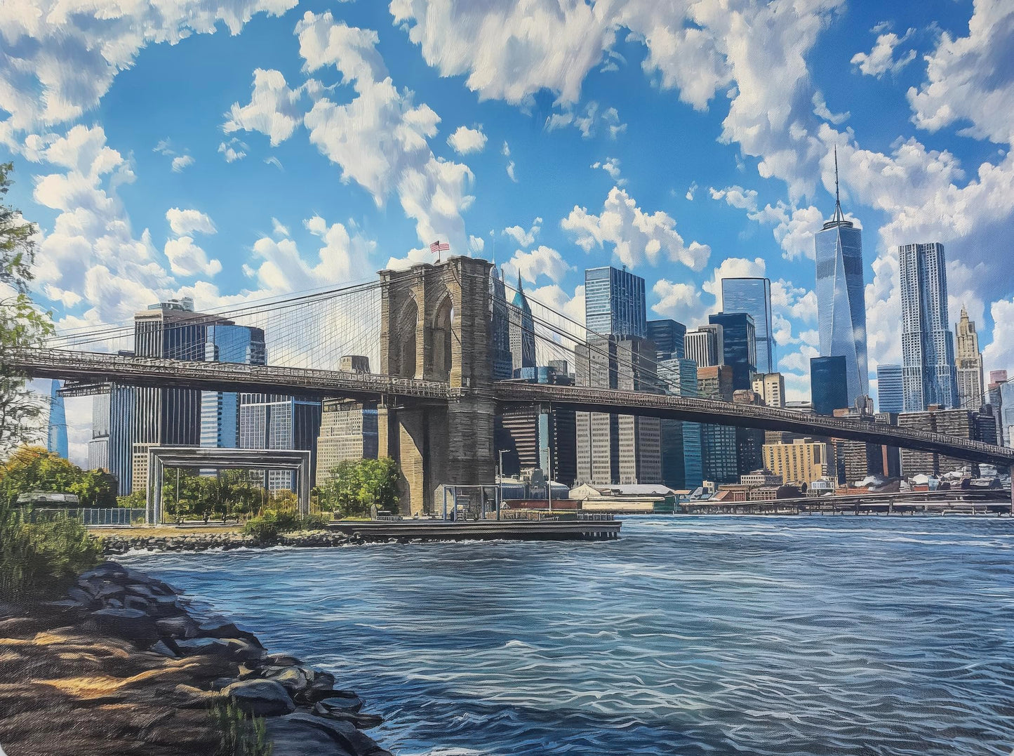 GoodDay Puzzles: Large 48-Piece Jigsaw – Easy Senior Puzzle (Brooklyn Bridge)