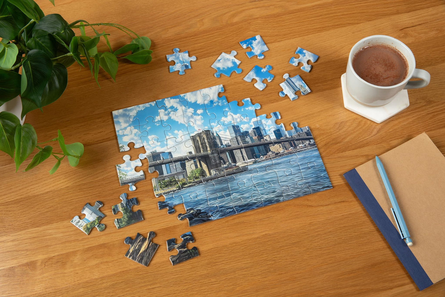 GoodDay Puzzles: Large 48-Piece Jigsaw – Easy Senior Puzzle (Brooklyn Bridge)