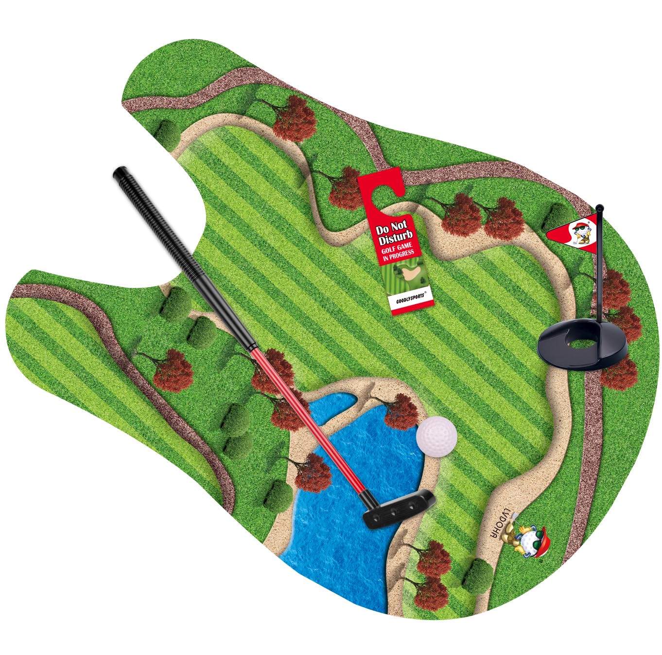 GOODLYSPORTS Toilet Golf Mini Golf Game | Funny Gag Gift for Adults