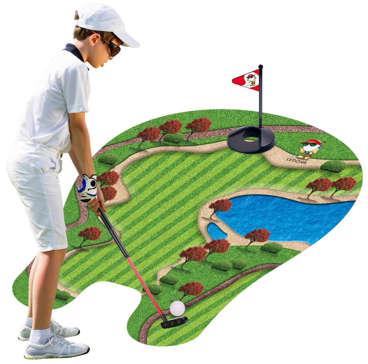 GOODLYSPORTS Toilet Golf Mini Golf Game | Funny Gag Gift for Adults
