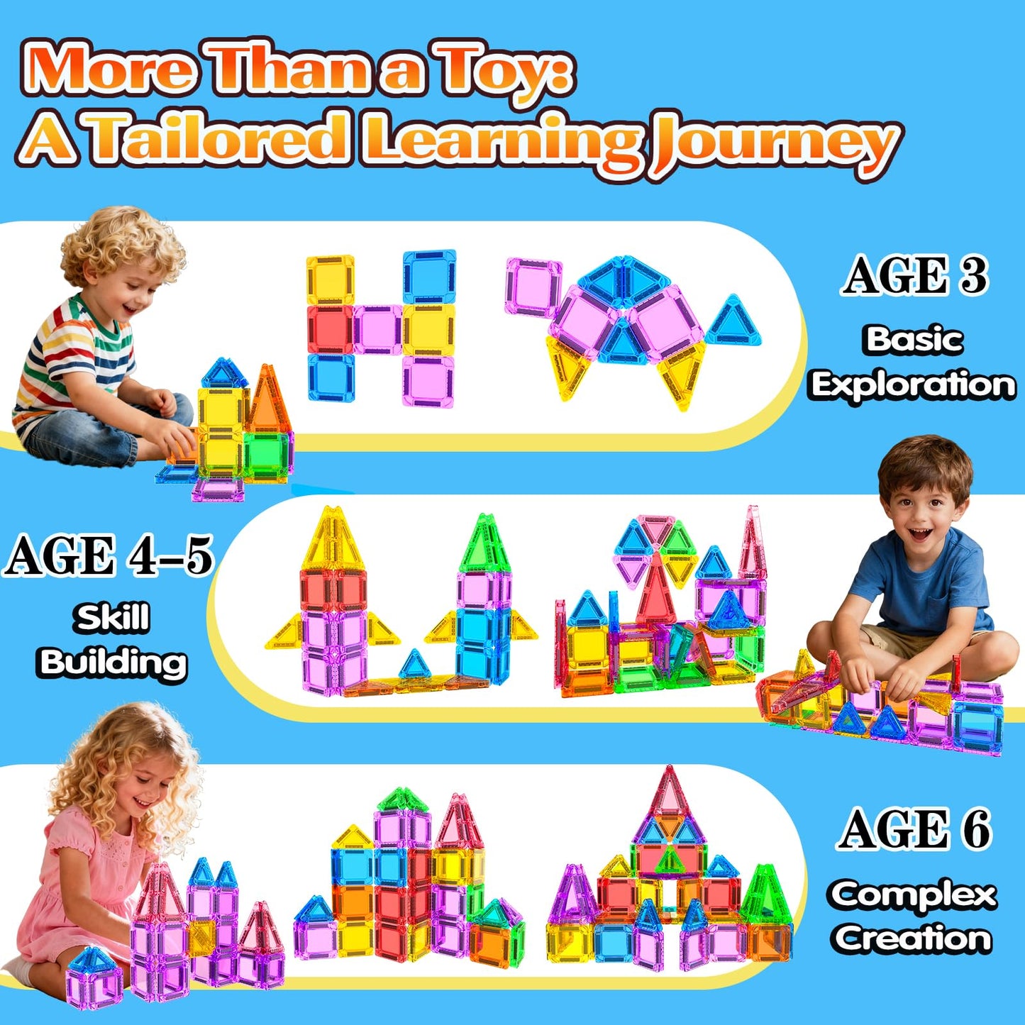 Goodtiles Mini Magnetic Tiles – Portable STEM Travel Toys in Tin for 3-8 Year Olds