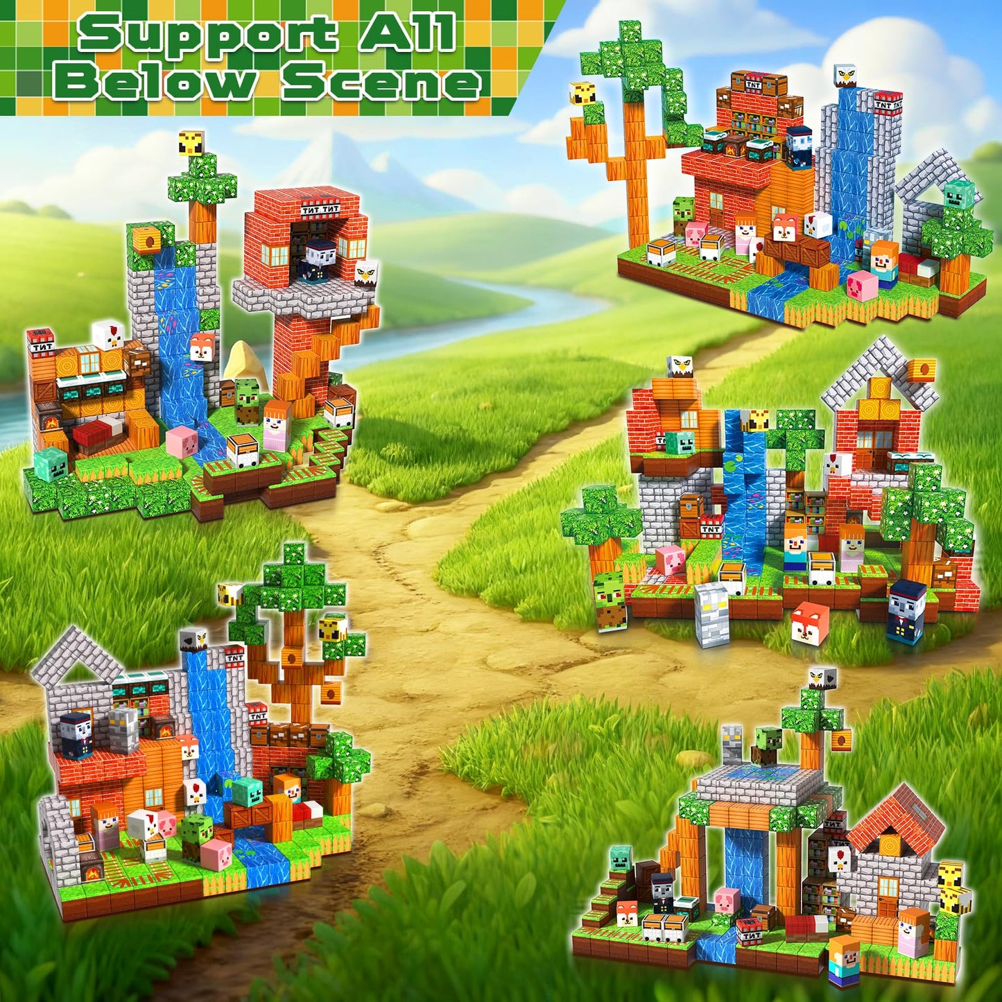 Goody King 300PCS Magnetic Blocks – Forest Magnetic Building Set for STEM & Imaginative Play