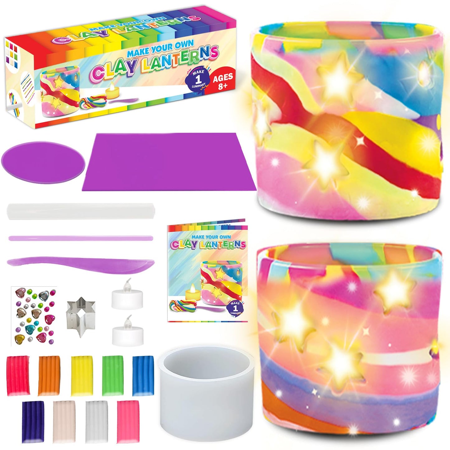Goody King Make Your Own Clay Luminaries – DIY Light-Up Lantern Kit for Kids 8–12