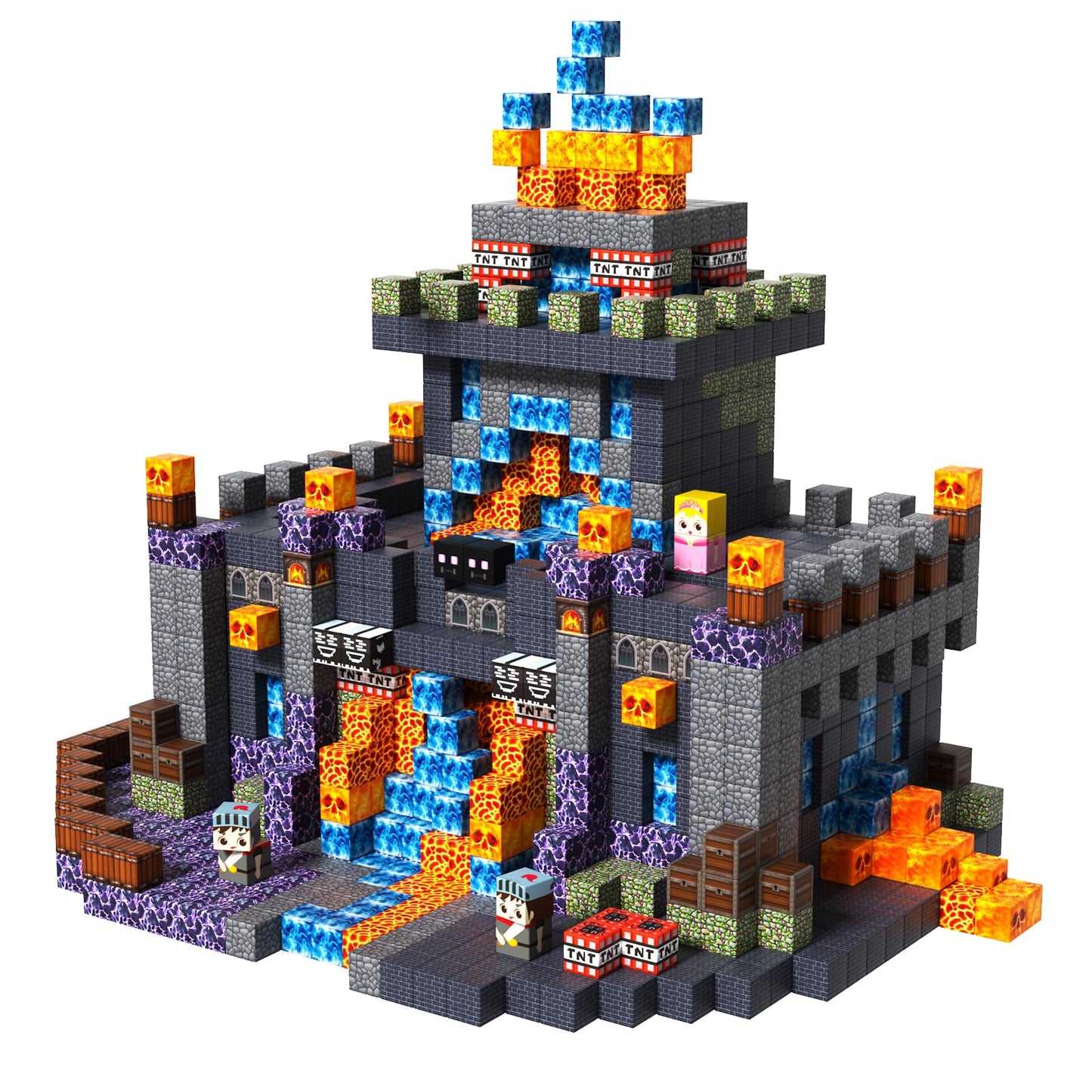 Goody King 100PCS Magnetic Blocks - Dark Castle Set | STEM Building Toys for Kids 3+