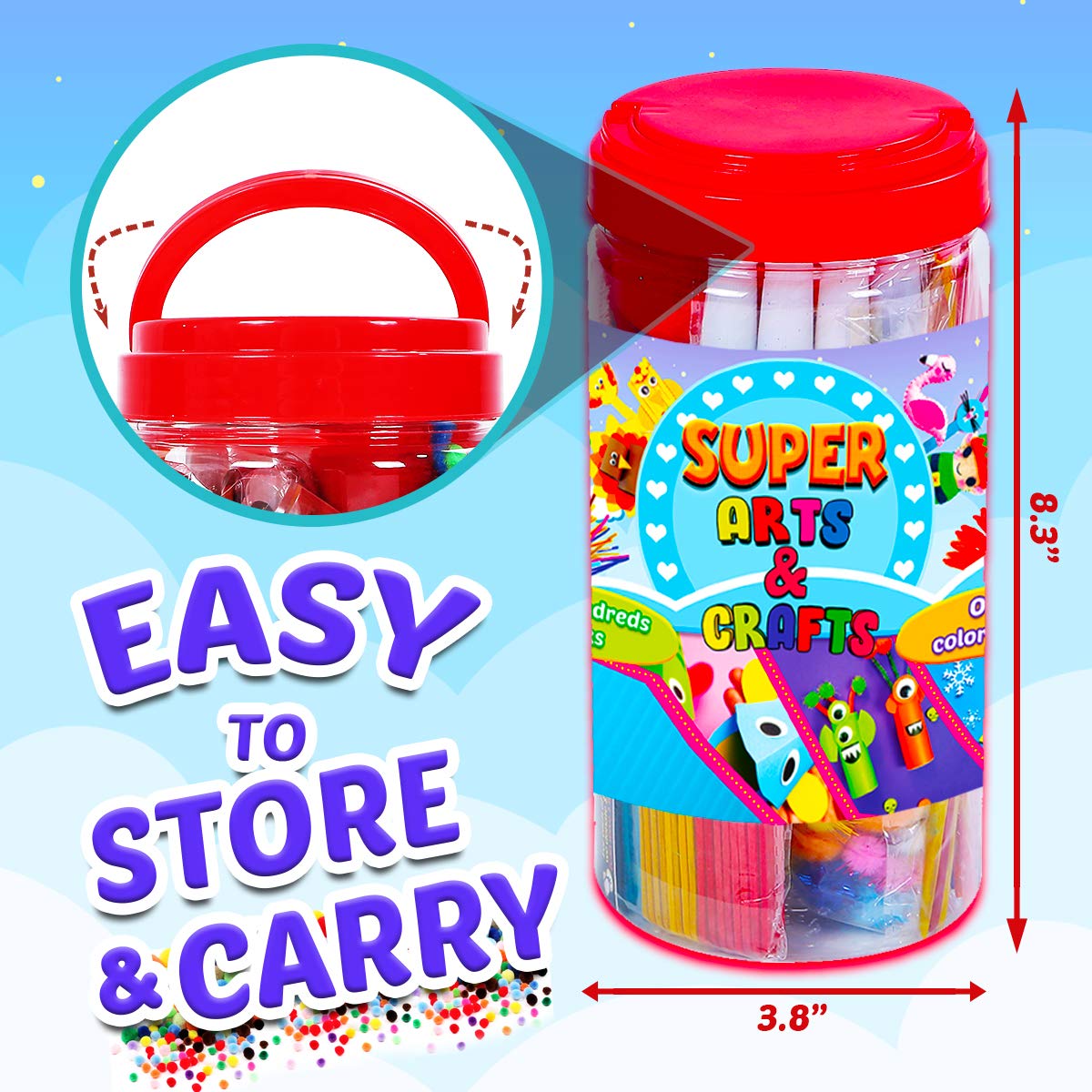 Goody King Arts and Crafts Jar Kit for Kids – Creative DIY Set for Ages 4–10