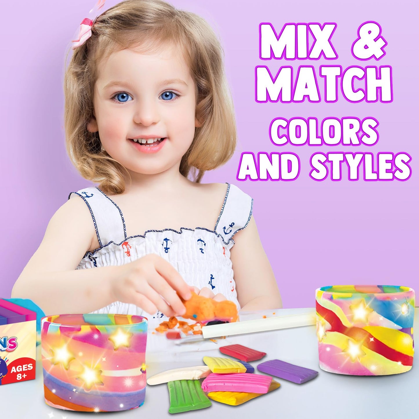 Goody King Make Your Own Clay Luminaries – DIY Light-Up Lantern Kit for Kids 8–12
