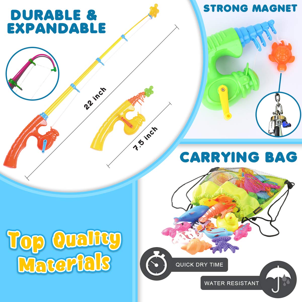 Goody King Magnetic Fishing Game for Kids – 2-Player Pool & Water Table Toy