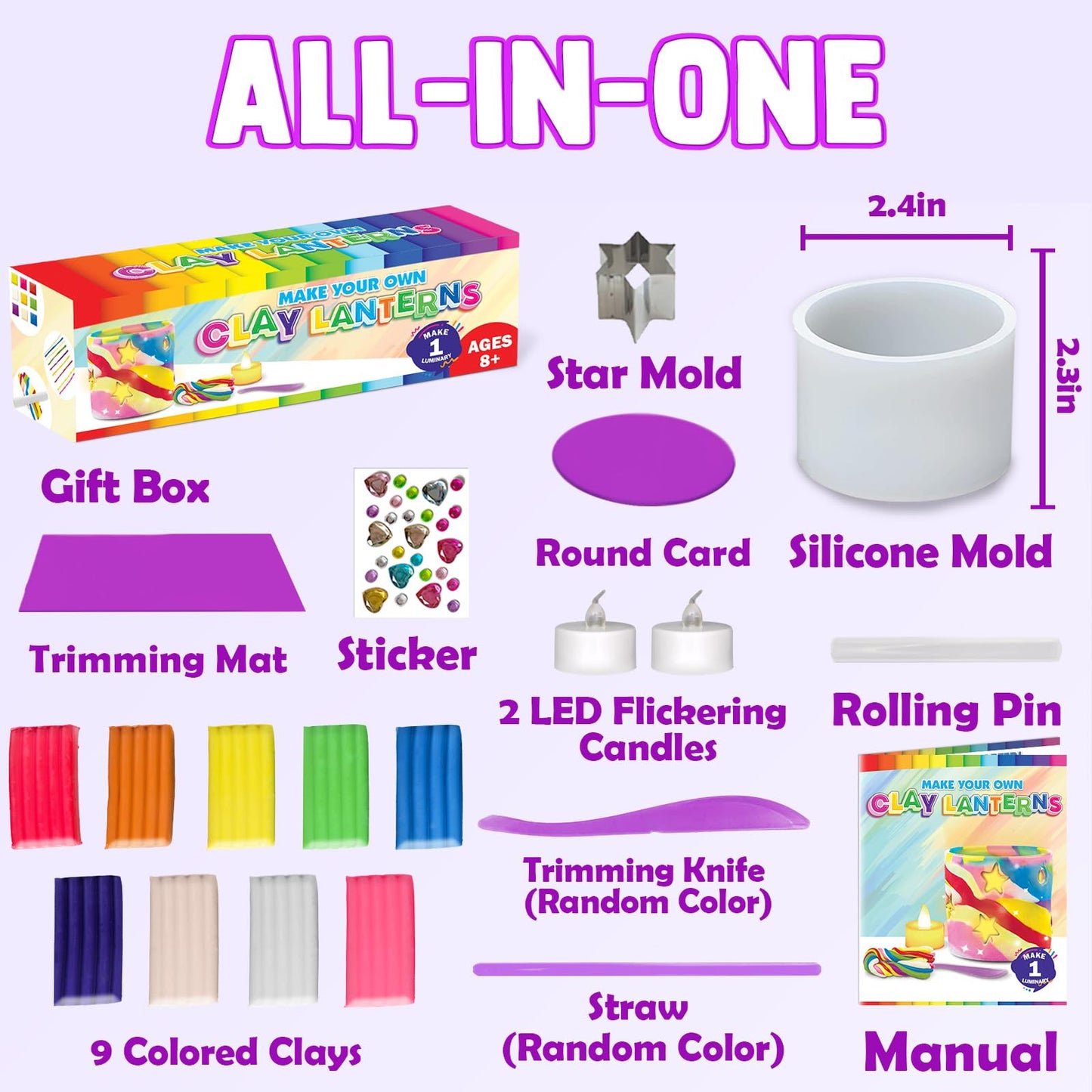 Goody King Make Your Own Clay Luminaries – DIY Light-Up Lantern Kit for Kids 8–12