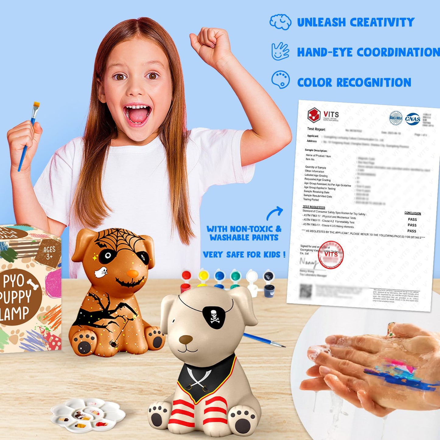 Goody King Paint Your Own Dog Lamp Kit – DIY Night Light for Kids