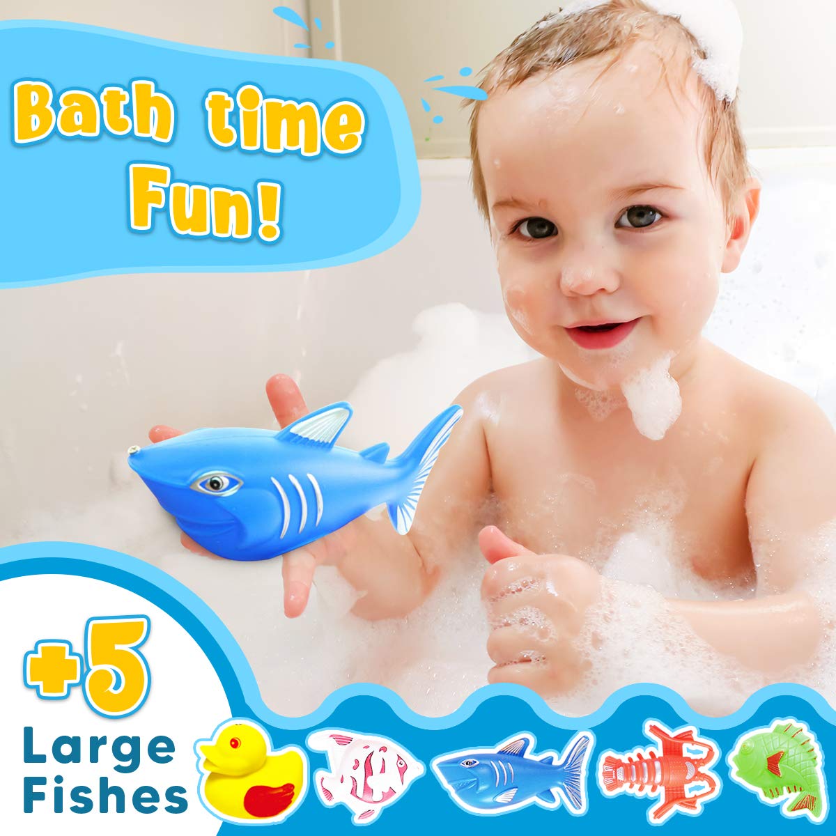 Goody King Magnetic Fishing Game for Kids – 2-Player Pool & Water Table Toy