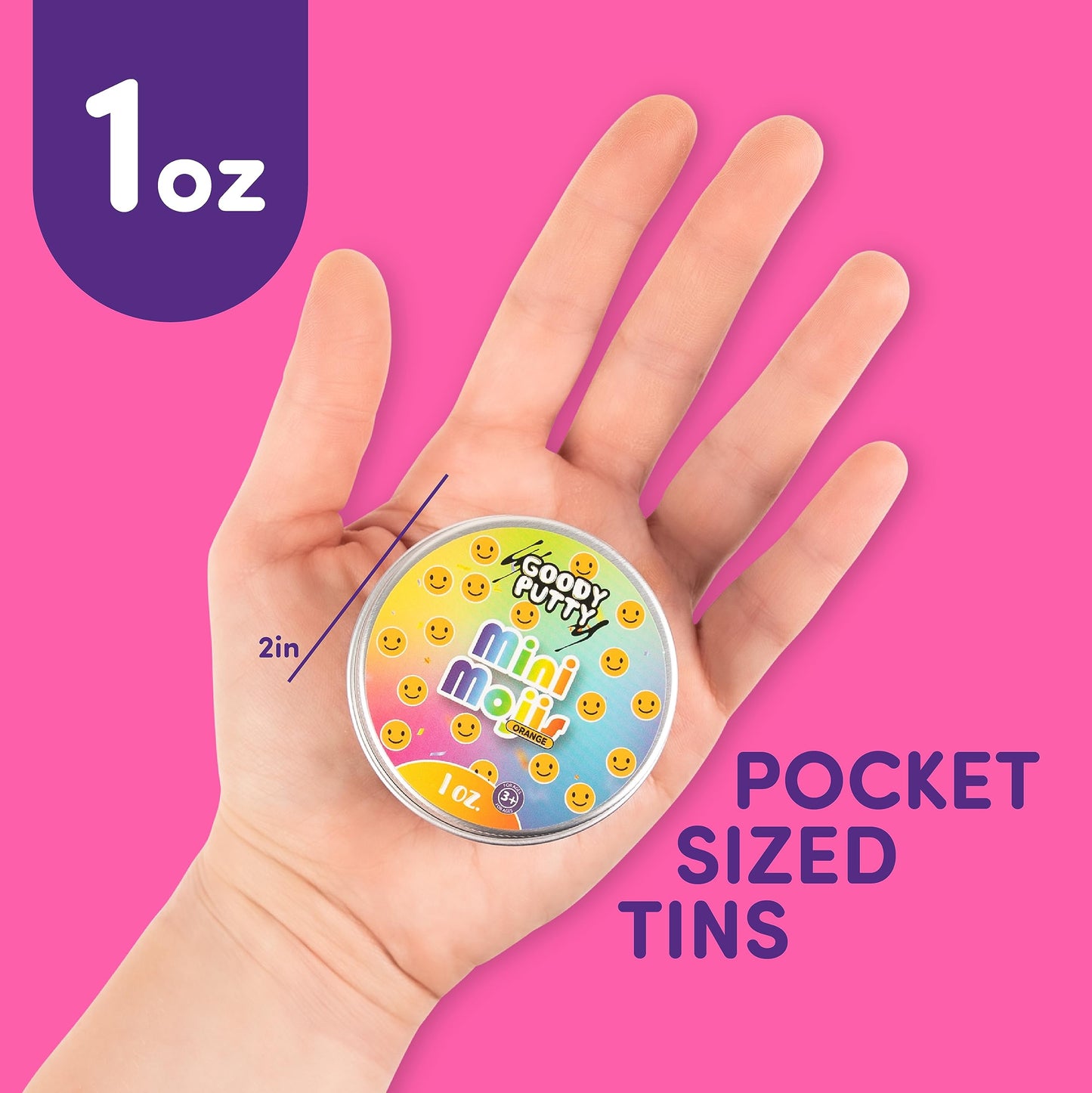 Goody Putty Emoji Putty Set — 5-Tin Bouncing Fidget Toy for Kids