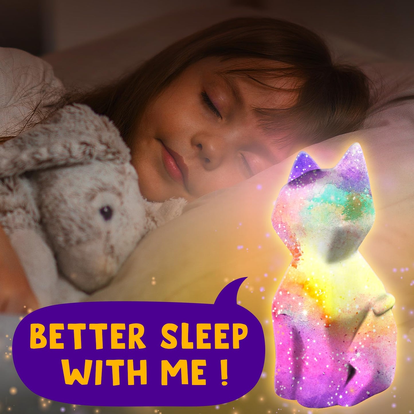 Goody King Paint Your Own Cat Lamp Kit – DIY Cat Crafts Night Light for Kids 8-12