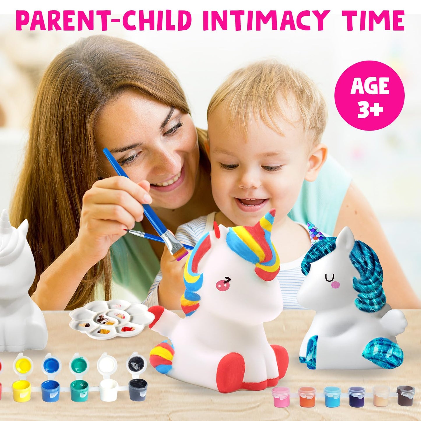 Goody King Paint Your Own Unicorn Lamp Art Kit – DIY Night Light for Kids Ages 8-12