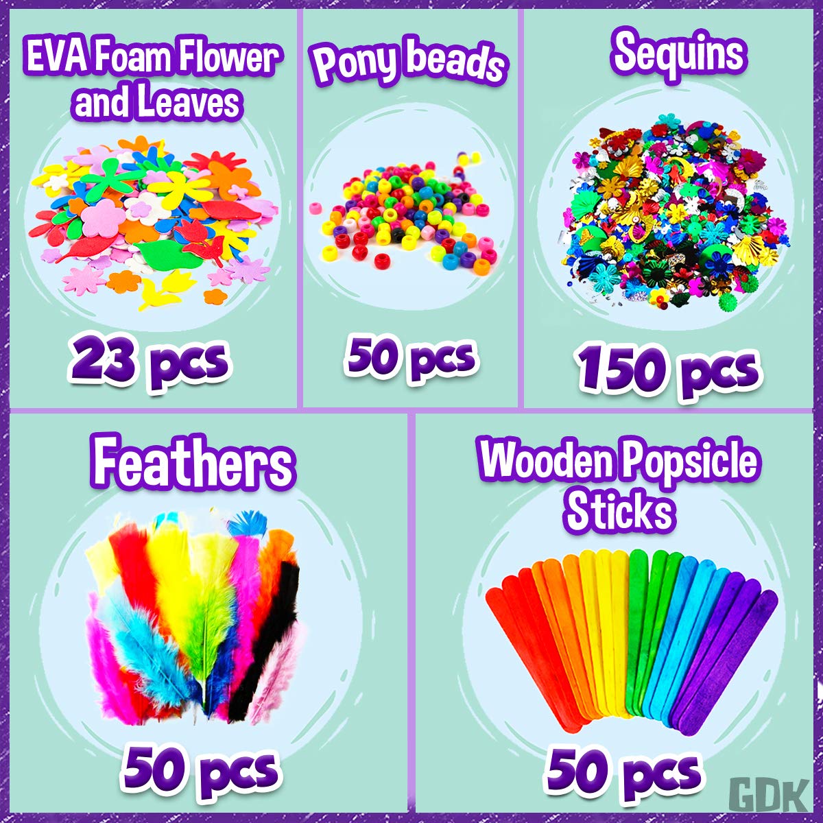 GoodyKing Arts & Crafts Kit for Kids — 1170 Pcs Craft Set (Ages 4-9)