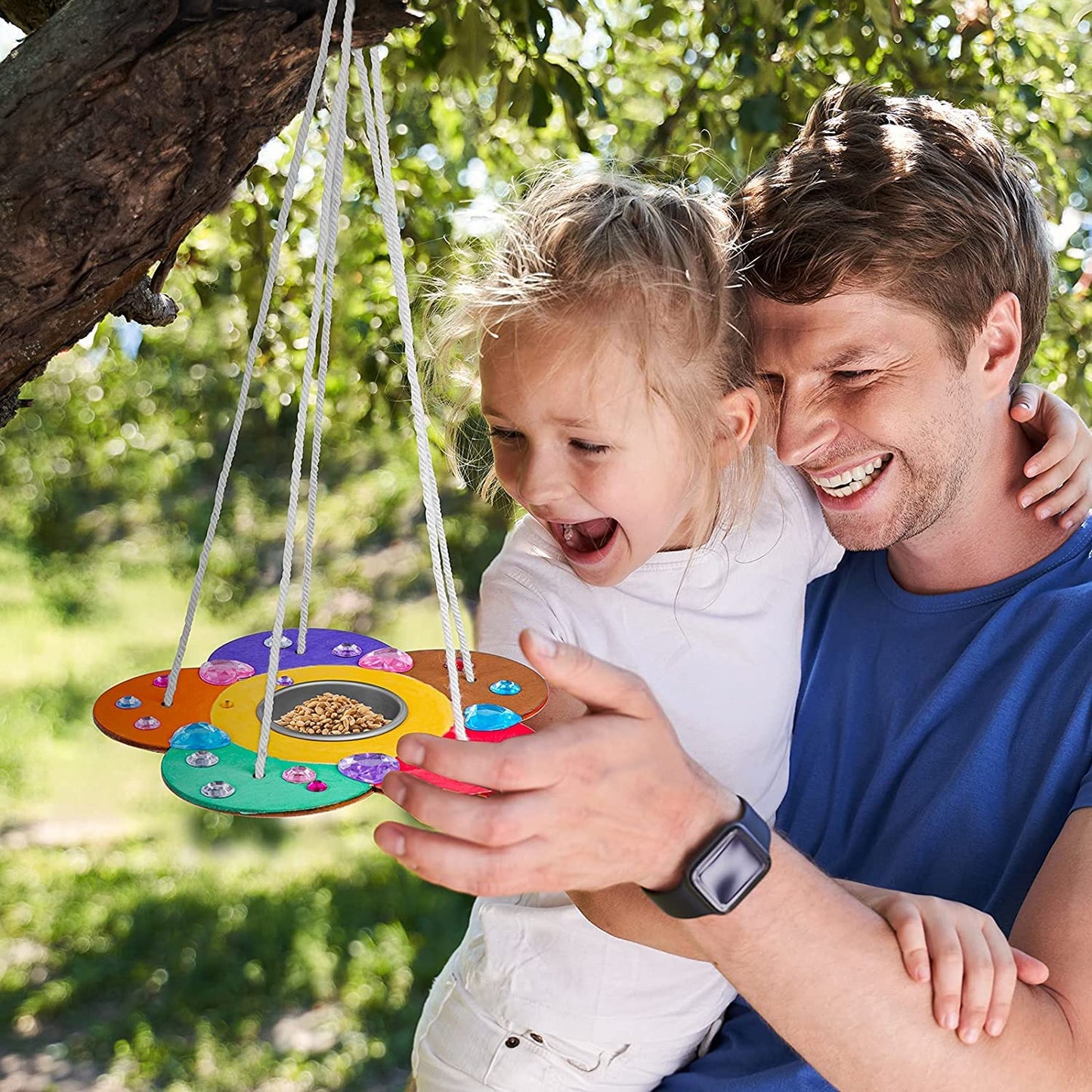 Gooidea Kids Arts & Crafts Bird Feeders – 2-Pack DIY Wooden Paint Kits for Outdoor Fun (Ages 3–12)