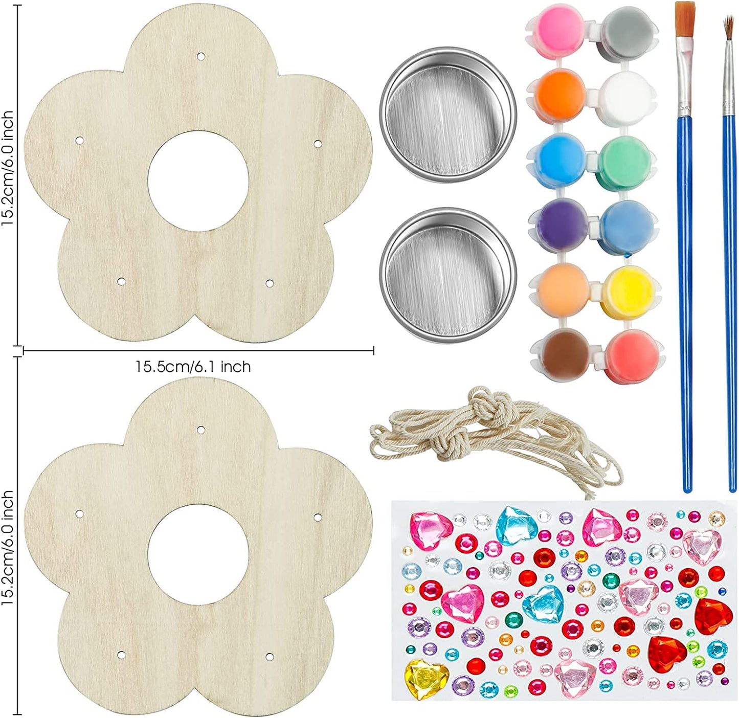 Gooidea Kids Arts & Crafts Bird Feeders – 2-Pack DIY Wooden Paint Kits for Outdoor Fun (Ages 3–12)